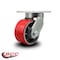 Service Caster 6'' Extra Heavy Duty Red Poly on Cast Iron Wheel Swivel Top Plate Caster CRAN-SCC-KP92S630-PUR-RS - alternate 3